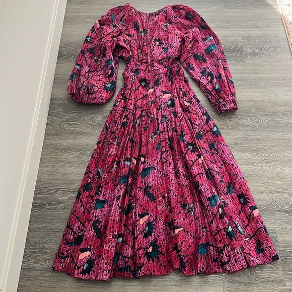 Ulla Johnson Helia Ruched Printed Cotton Midi Dress - Picture 11 of 11